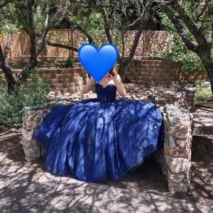 Navy blue quinceanera dress